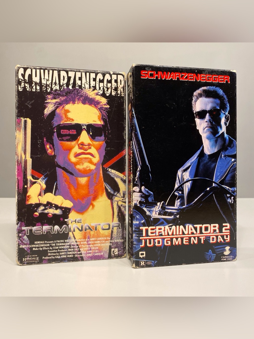 Terminator 1 & Terminator 2: Judgement Day VHS Arnold Schwarzenegger